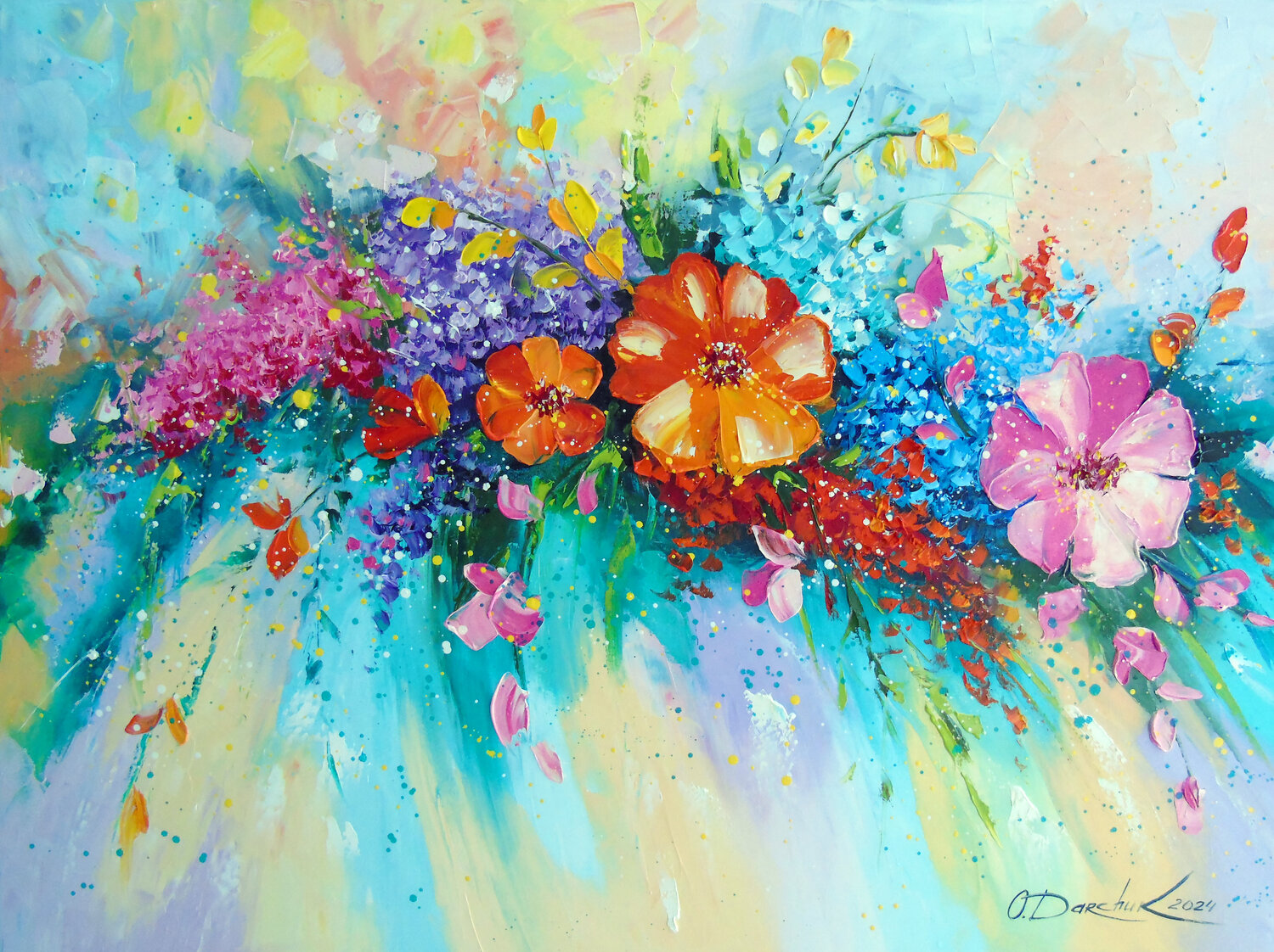 A gentle melody of flowers Olha Darchuk Originalgemälde zu verkaufen