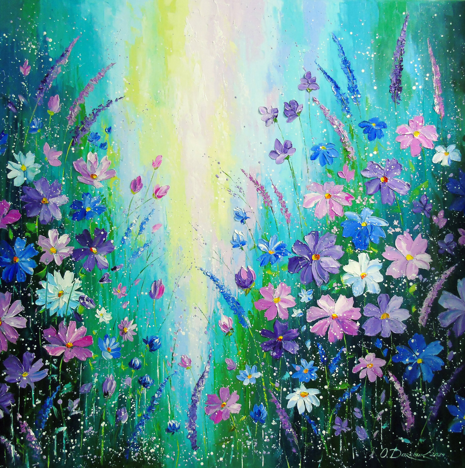 Dance of the Morning Flowers Olha Darchuk Dipinto originale in vendita