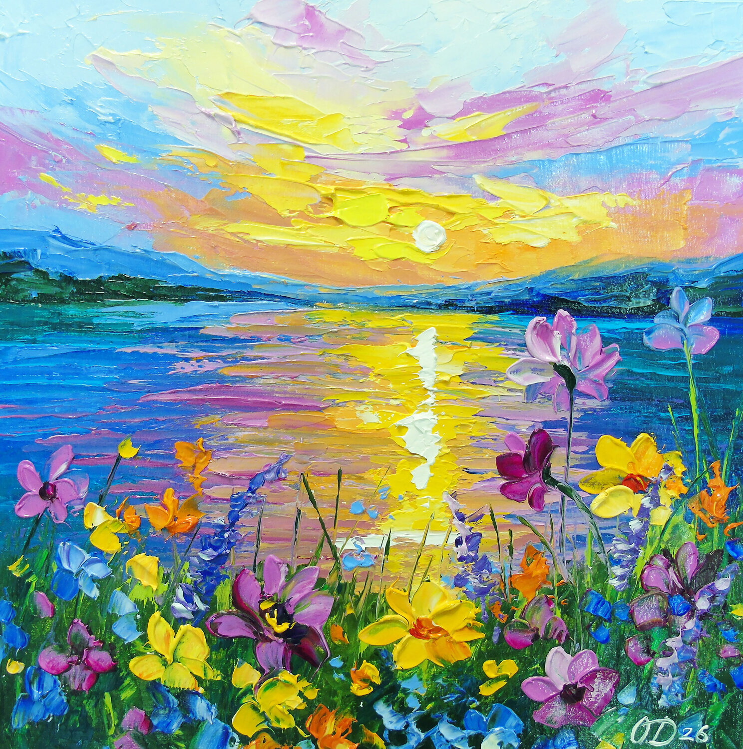 When the flowers shine in the sun Olha Darchuk Originalgemälde zu verkaufen