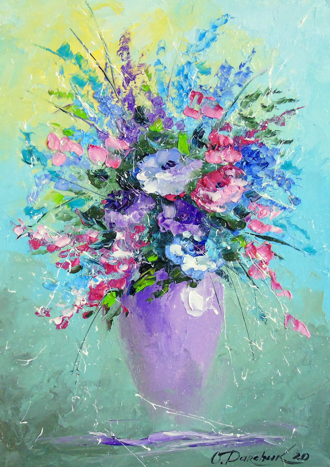 Bouquet of summer flowers Olha Darchuk Dipinto originale in vendita