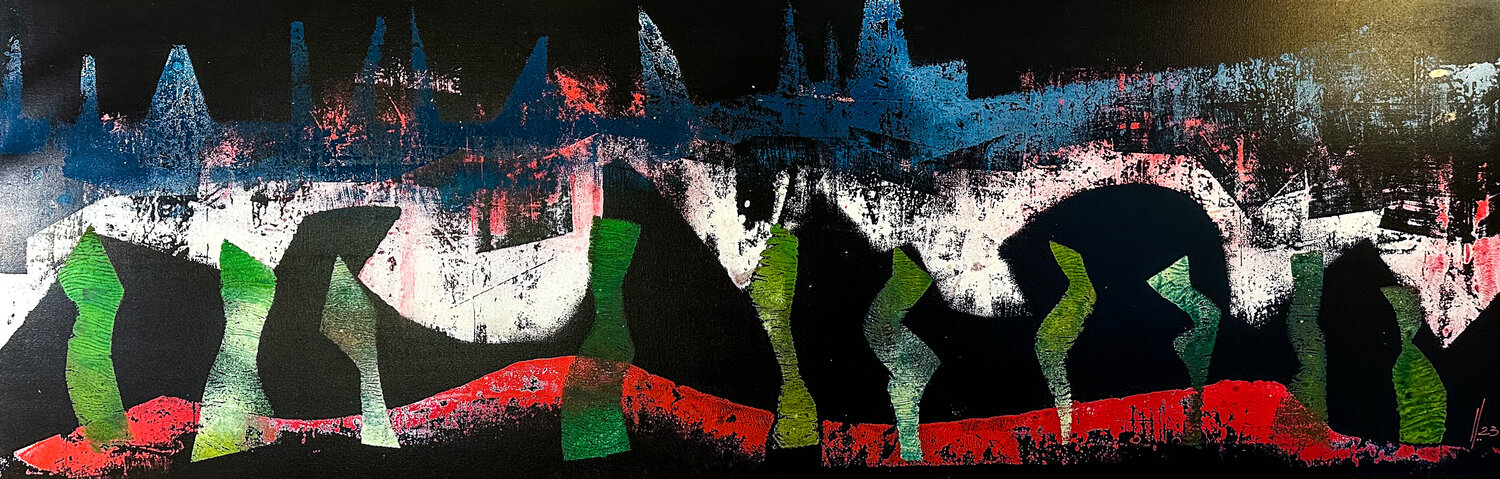 liguria_paesaggi nostri von Carlo Alberto Cozzani (2023) Malerei Acryl