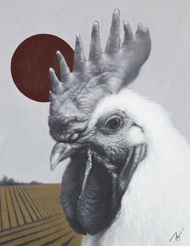 Part of Cenery / Rooster van Yuko Montgomery, Schilderij te koop op Singulart