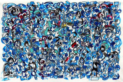 Ink on a pin von Riccardo Vitiello, Malerei kaufen auf Singulart