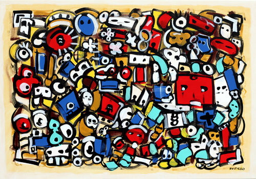 Fitting pieces di Riccardo Vitiello, Pittura in vendita su Singulart