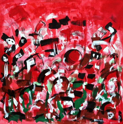 Blood red sky van Riccardo Vitiello, Schilderij te koop op Singulart