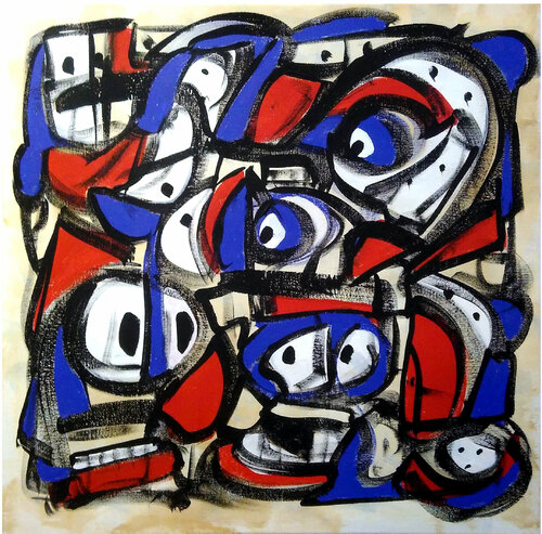 Untitled heads von Riccardo Vitiello, Malerei kaufen auf Singulart