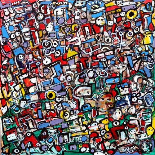 Greetings from elsewhere von Riccardo Vitiello, Malerei kaufen auf Singulart