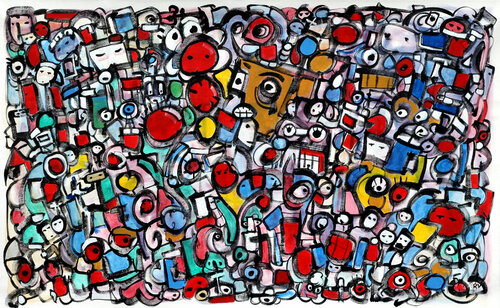 Pandemico II van Riccardo Vitiello, Schilderij te koop op Singulart