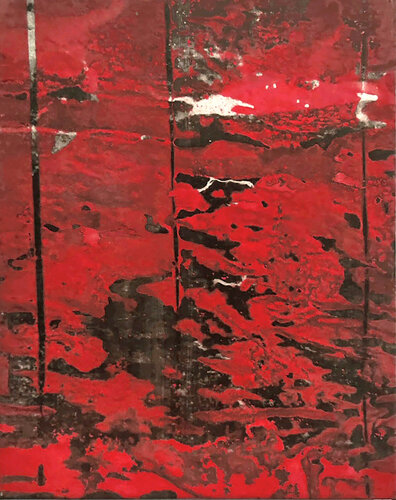 Rojo 1 /serie "en veta" van Gabriele Fettolini, Schilderij te koop op Singulart