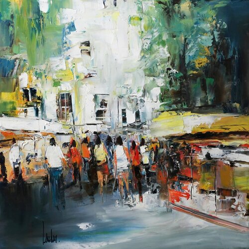 "Là-bas derrière" di Thierry Landon, Pittura in vendita su Singulart