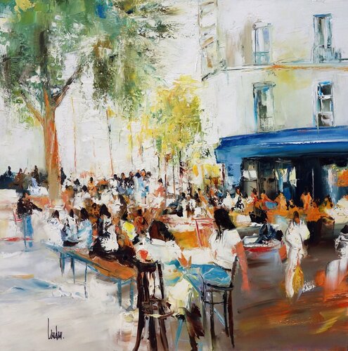 "En attendant Jacky" di Thierry Landon, Pittura in vendita su Singulart