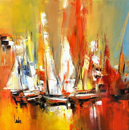 "Passing red" von Thierry Landon, Malerei kaufen auf Singulart