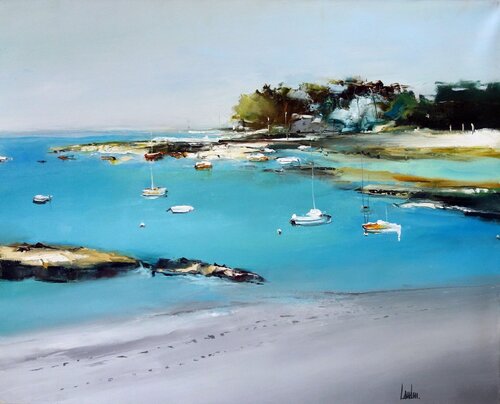 "Côte et mer" di Thierry Landon, Pittura in vendita su Singulart