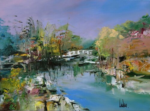 "Point d'eau" di Thierry Landon, Pittura in vendita su Singulart