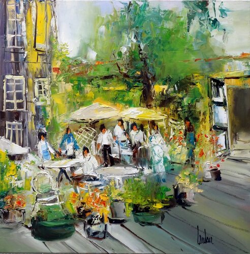 "Carré vert" di Thierry Landon, Pittura in vendita su Singulart