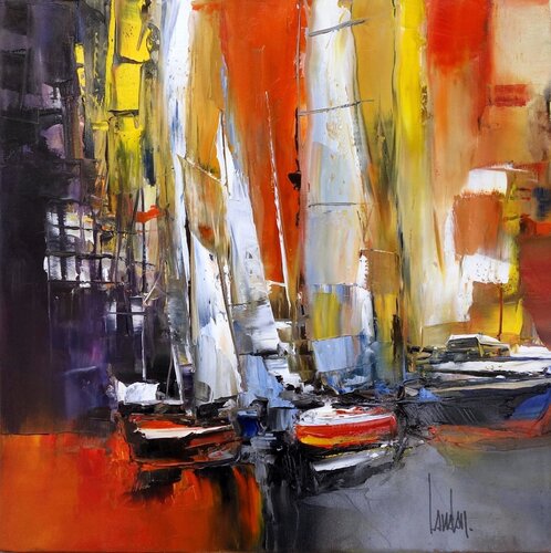 "Haut les voiles" van Thierry Landon, Schilderij te koop op Singulart