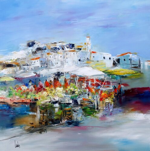 "La cité vitaminée" van Thierry Landon, Schilderij te koop op Singulart