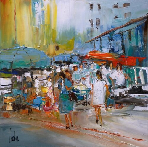 "Les Halles" van Thierry Landon, Schilderij te koop op Singulart