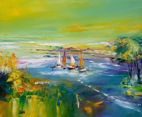 "Rayon jaune" von Thierry Landon, Malerei kaufen auf Singulart