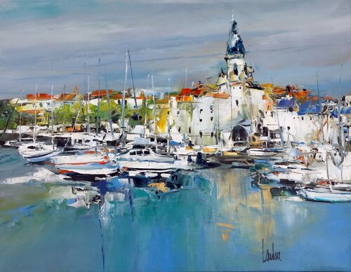 "Le vieux Bassin" (La Rochelle) van Thierry Landon, Schilderij te koop op Singulart