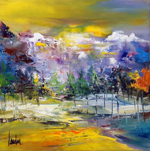 "La vallée acidulée" van Thierry Landon, Schilderij te koop op Singulart