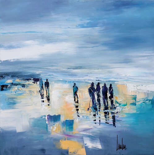 "Plage de la grève" van Thierry Landon, Schilderij te koop op Singulart