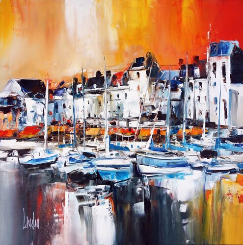 "Cliché Honfleur" van Thierry Landon, Schilderij te koop op Singulart