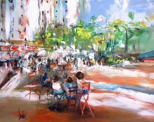 Terrasse lounge von Thierry Landon, Malerei kaufen auf Singulart