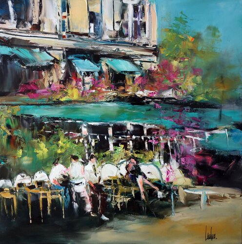Happy hours di Thierry Landon, Pittura in vendita su Singulart