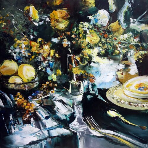 Décibels flowers di Thierry Landon, Pittura in vendita su Singulart