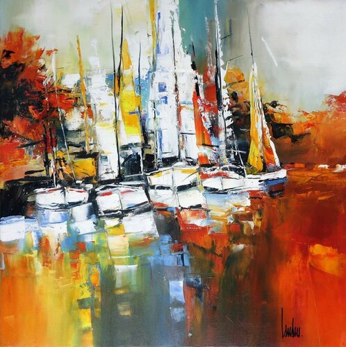 "Voiles dehors" di Thierry Landon, Pittura in vendita su Singulart