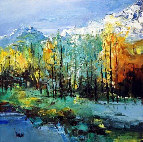 "Ligne de champs" di Thierry Landon, Pittura in vendita su Singulart