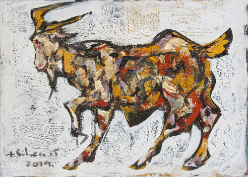 The Goat by Tomislav Suhecki, Painting for Sale on Singulart