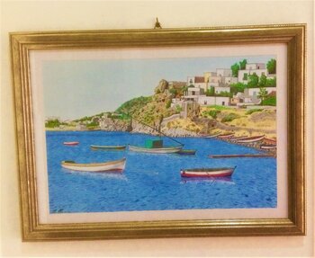 Scorcio di Panarea (1989) - tempera su cartoncino - cm 55 x 40 Massimo Mancuso