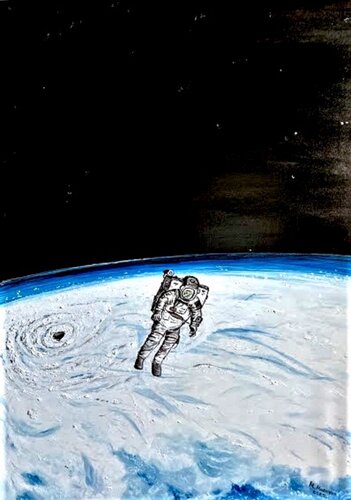 Nel vuoto dello spazio (2022) - olio su tela - cm 50 x 70 von Massimo Mancuso, Malerei kaufen auf Singulart