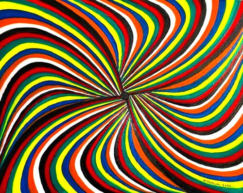 Il buco nero Vortex (2023) - olio su  tela - cm 50 x 40 van Massimo Mancuso, Schilderij te koop op Singulart