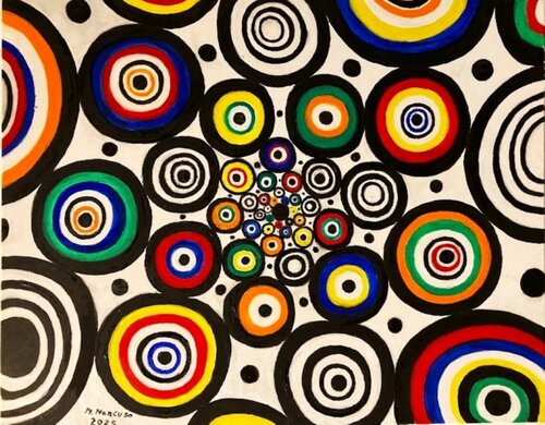 Il buco nero Circle (2025) - olio su tela - cm 50 x 40 di Massimo Mancuso, Pittura in vendita su Singulart