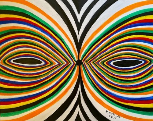 Il buco nero Waves (2026) - olio su  tela - cm 50 x 40 by Massimo Mancuso, 회화 for Sale on Singulart