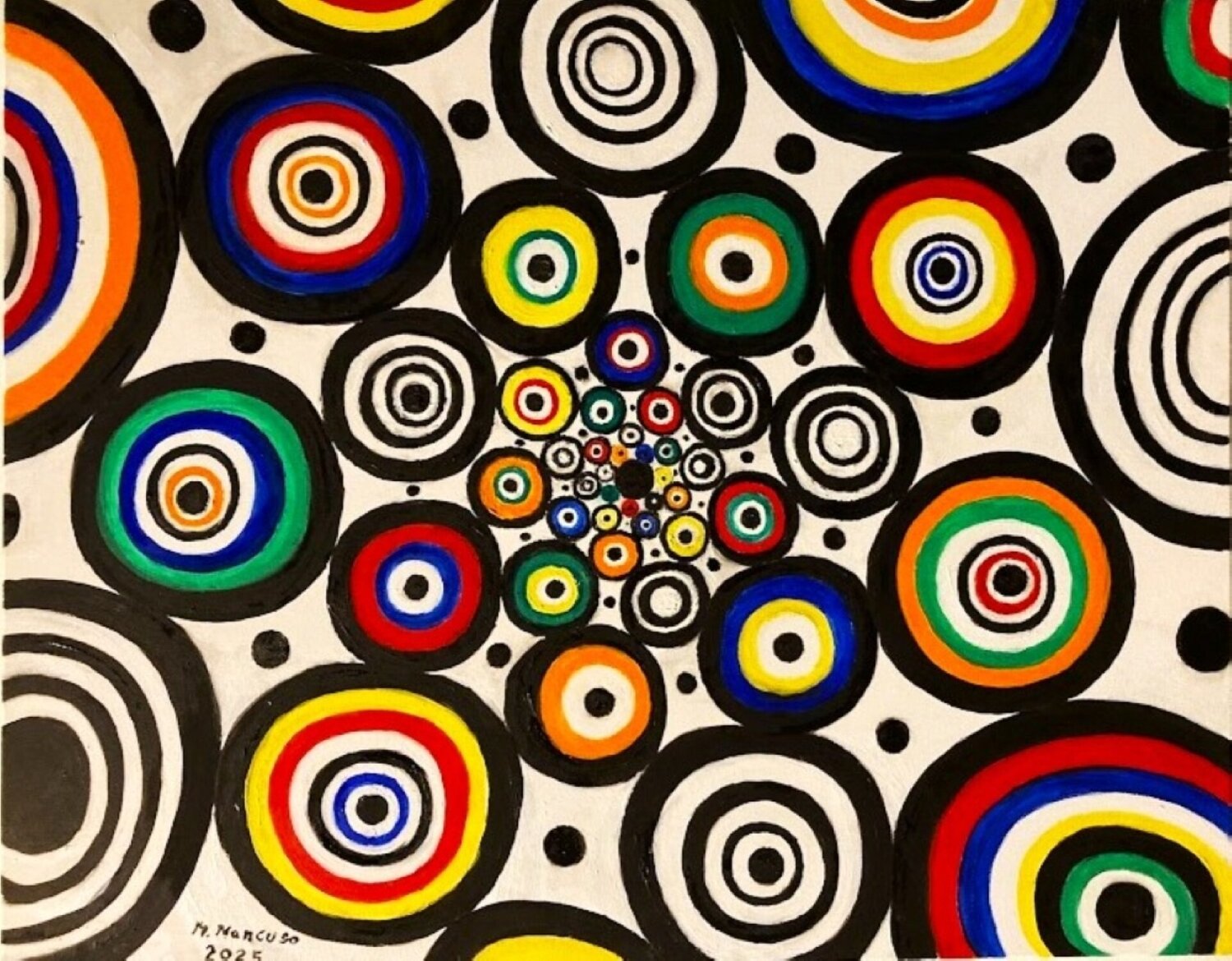 Il buco nero Circle (2025) - olio su tela - cm 50 x 40 Massimo Mancuso Originalgemälde zu verkaufen