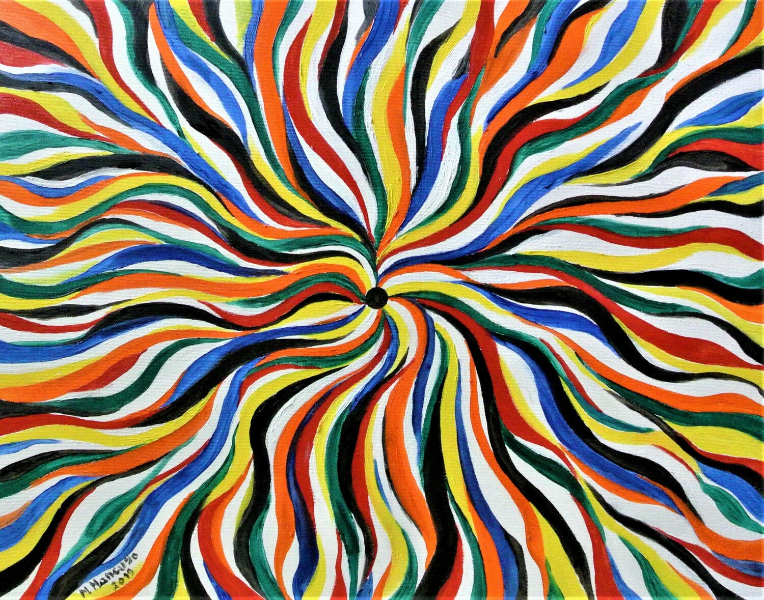 Il buco nero (2019) - olio su tela - cm 50 x 40 Massimo Mancuso Originalgemälde zu verkaufen