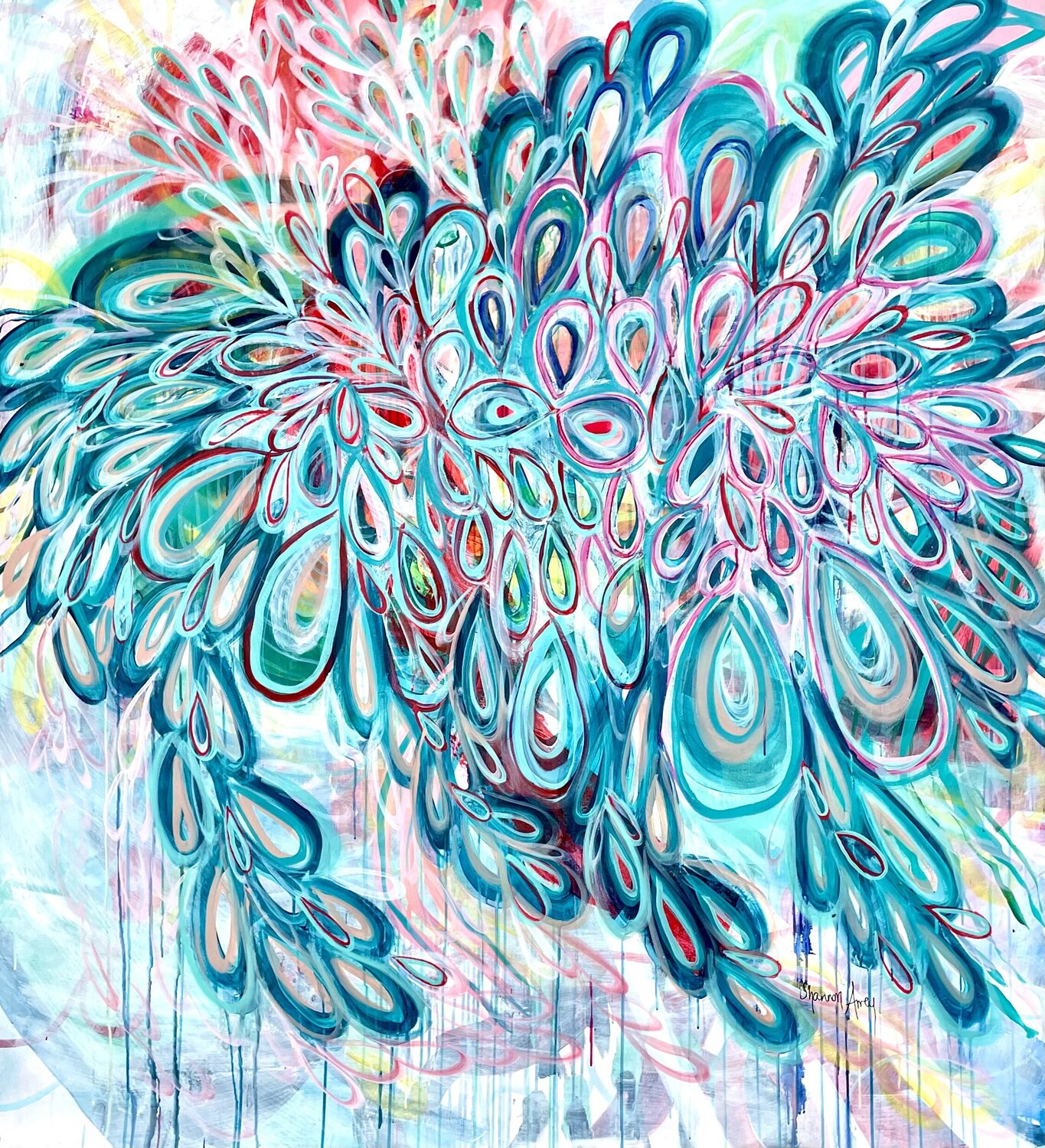 Falling from grace von Shannon Amey (2020) Malerei Acryl, Pastell auf