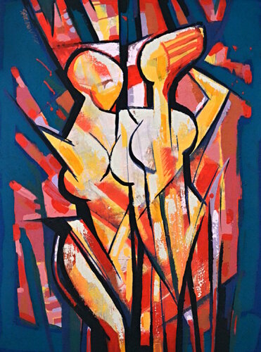 Mother and Daughter by Rumen Sazdov, Painting for Sale on Singulart