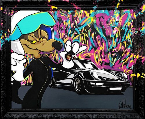 La Porsche 911 du Coyote van Eddy Vitalone, Schilderij te koop op Singulart