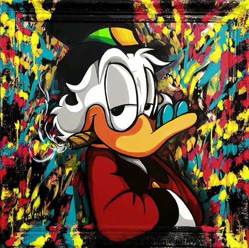 Piscou au Partagas D4 van Eddy Vitalone, Schilderij te koop op Singulart