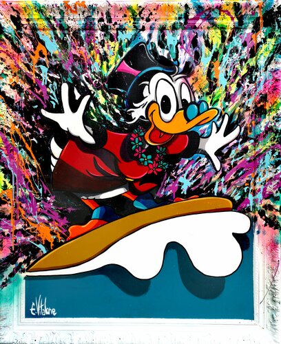 Picsou roi de la glisse van Eddy Vitalone, Schilderij te koop op Singulart