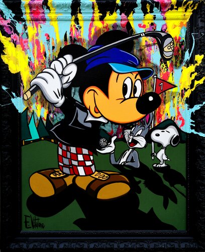 Le swing de Mickey Mouse van Eddy Vitalone, Schilderij te koop op Singulart