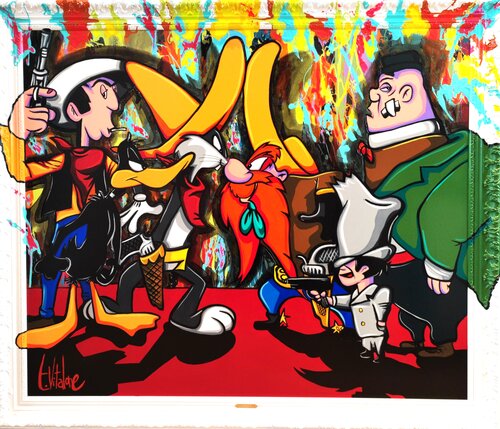 La petite embrouille van Eddy Vitalone, Schilderij te koop op Singulart