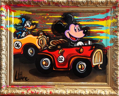La petite ballade en voiture van Eddy Vitalone, Schilderij te koop op Singulart