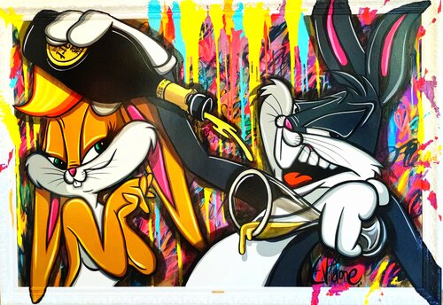 bugs Bunny le gentleman van Eddy Vitalone, Schilderij te koop op Singulart