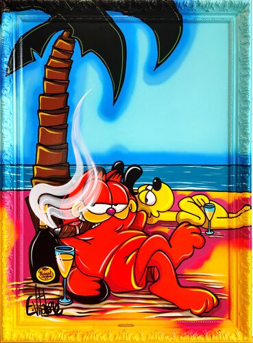 Sea Sun cigar & Ruinart by Eddy Vitalone, Painting for Sale on Singulart